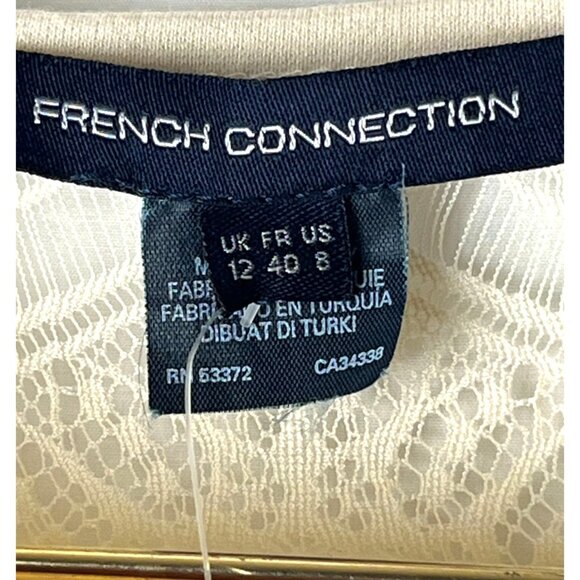 Feminine Romantic Cottage Core French Connection Cream Midi Dress, Women's  8 - Picture 7 of 10